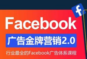 Facebook广告营销体系化教程,Facebook广告金牌营销2.0,行业最全的Facebook广告体系课程-第一资源网