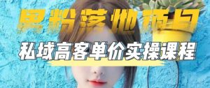 【男粉落地项目】零基础玩转男粉短视频转私域日产500+,2023男粉高客单价实操教程-第一资源网