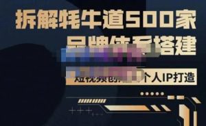 牛牛·500家餐饮品牌搭建&短视频深度解析,拆解牦牛道500家品牌体系搭建-第一资源网