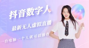 抖音数字人虚拟无人直播间打造(外面收费6000)-第一资源网