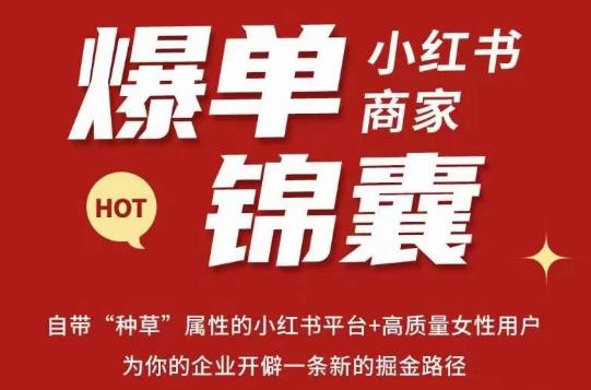 无畏·小红书商家爆单锦囊，掌握小红书各大规则，快速精准抢占行业和市场-第一资源网
