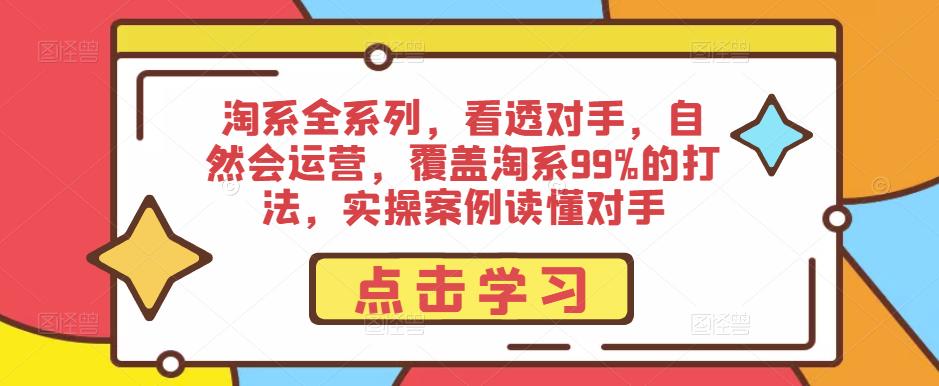 淘系全系列，看透对手，自然会运营，覆盖淘系99%的打法，实操案例读懂对手-第一资源网