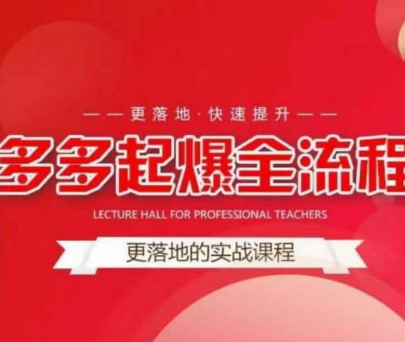 互力-多多新品打爆全流程，拼多多14天拉搜索自然流量，更落地·快速提升-第一资源网