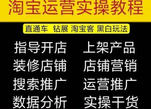 2023淘宝开店教程0基础到高级全套视频网店电商运营培训教学课程-第一资源网