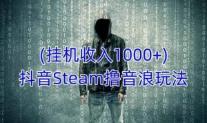 抖音Steam撸音浪玩法,挂机一天收入1000+不露脸 不说话 不封号 社恐人群福音-第一资源网