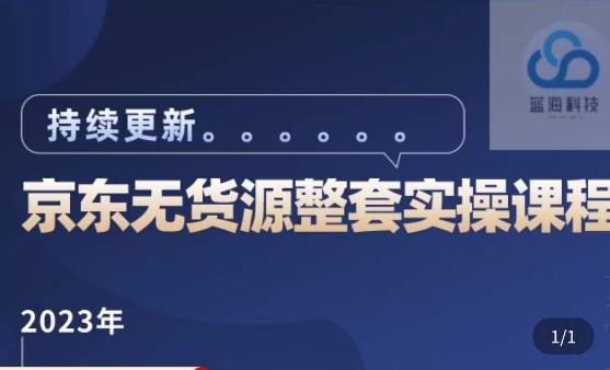 蓝七·2023京东店群整套实操视频教程，京东无货源整套操作流程大总结，减少信息差，有效做店发展-第一资源网