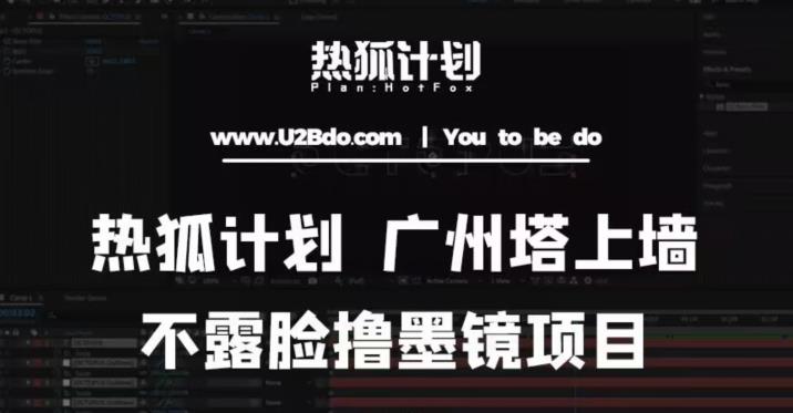 热狐计划抖音无人直播广州塔上墙，不露脸撸墨镜项目（素材+教程+插件）-第一资源网