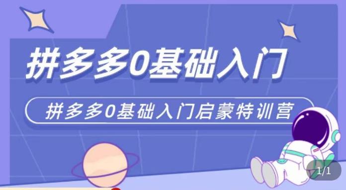 六一电商·拼多多运营0-1实操特训营，拼多多从基础到进阶的可实操玩法-第一资源网