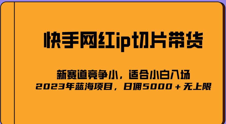2023爆火的快手网红IP切片，号称日佣5000＋的蓝海项目，二驴的独家授权-第一资源网