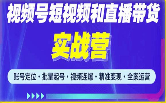 2023最新微信视频号引流和变现全套运营实战课程，小白也能玩转视频号短视频和直播运营-第一资源网