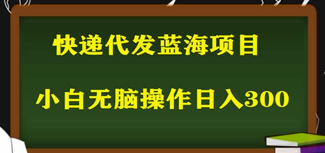 2023最新蓝海快递代发项目，小白零成本照抄也能日入300+-第一资源网