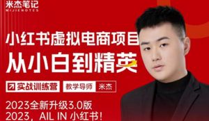 风口再至-米杰小红书虚拟电商项目3.0全网首发单号月收益过万可批量！-第一资源网