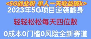 2023年最新自动裂变5g创业粉项目,日进斗金,单天引流100+秒返号卡渠道+引流方法+变现话术【揭秘】-第一资源网