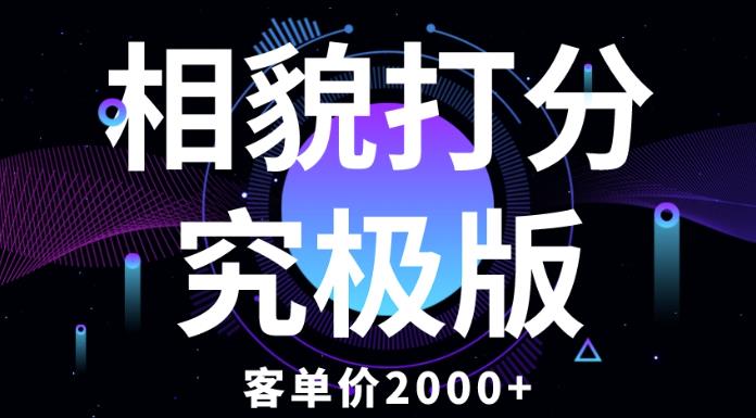 相貌打分究极版，客单价2000+纯新手小白就可操作的项目-第一资源网