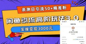 亲测日引50+精准粉，闲鱼引流高阶玩法3.0，实操变现3000元【揭秘】-第一资源网