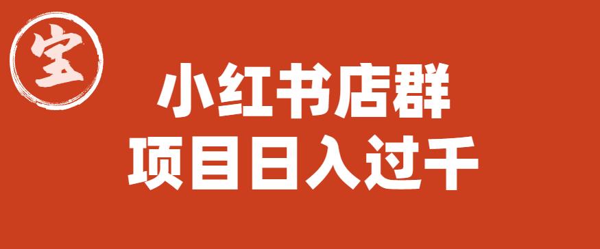 宝哥小红书店群项目，日入过千（图文教程）【揭秘】-第一资源网