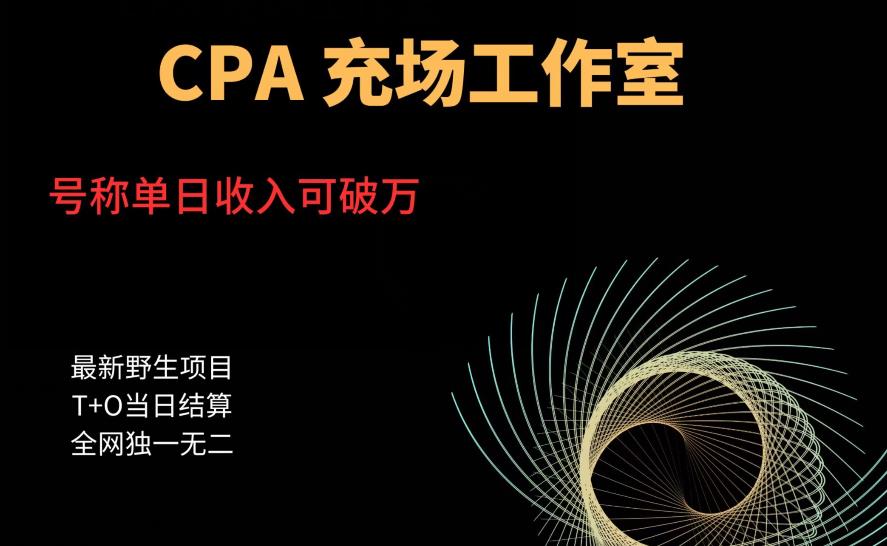 cpa充场工作室，号称单日收入10000+（揭秘）-第一资源网