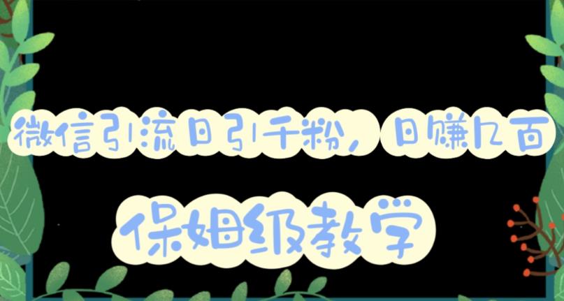 微信互推圈半自动引流方案，矩阵操作日引千人思路【详细视频教程】-第一资源网
