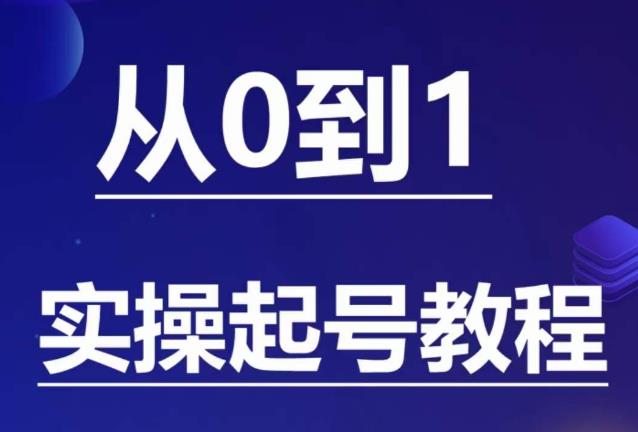 石野·小白起号实操教程，​掌握各种起号的玩法技术，了解流量的核心-第一资源网