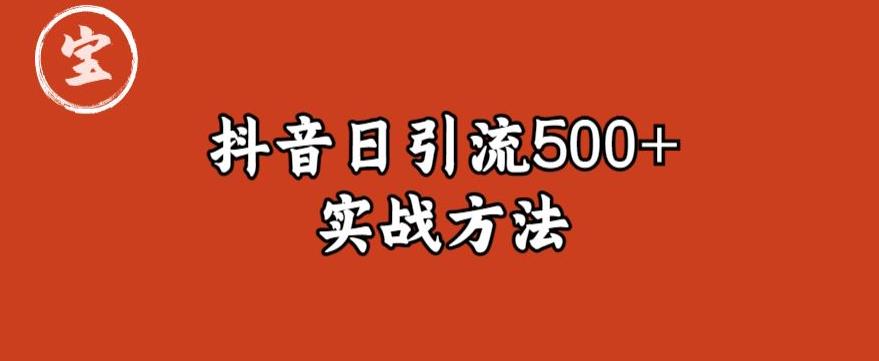 宝哥抖音直播引流私域的6个方法，日引流500+-第一资源网