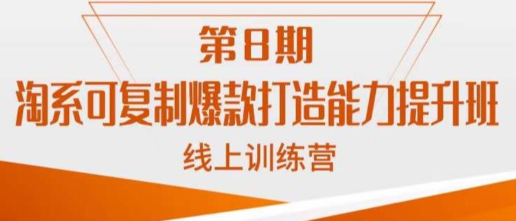 淘系可复制爆款打造能力提升班，这是一套可复制的打爆款标准化流程-第一资源网