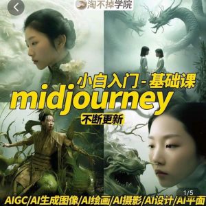 淘不掉学院·midjourney小白入门基础,AI摄影+AI设计+AI绘画-AIGC作图-第一资源网
