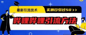 最新引流技术，哔哩哔哩引流方法，实测日引50人【揭秘】-第一资源网