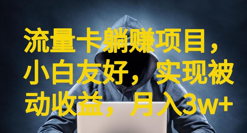 流量卡躺赚项目，小白友好，开设后台，实现被动收益，只要出卡，就能一直赚钱，利润高昂【揭秘】-第一资源网