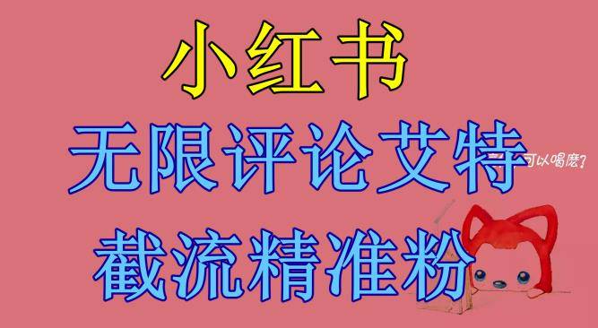 小红书无限评论艾特截流精准粉（软件+教程）-第一资源网