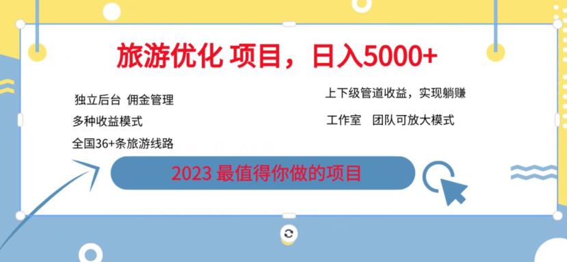 7.22旅游项目最新模式，独立后台+全国35+线路，日入5000+【揭秘】-第一资源网