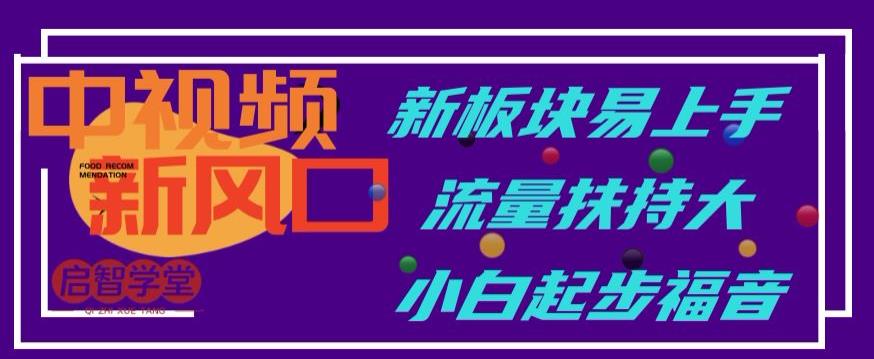 中视频新风口，新板块易上手，流量扶持大，小白起步福音【揭秘】-第一资源网