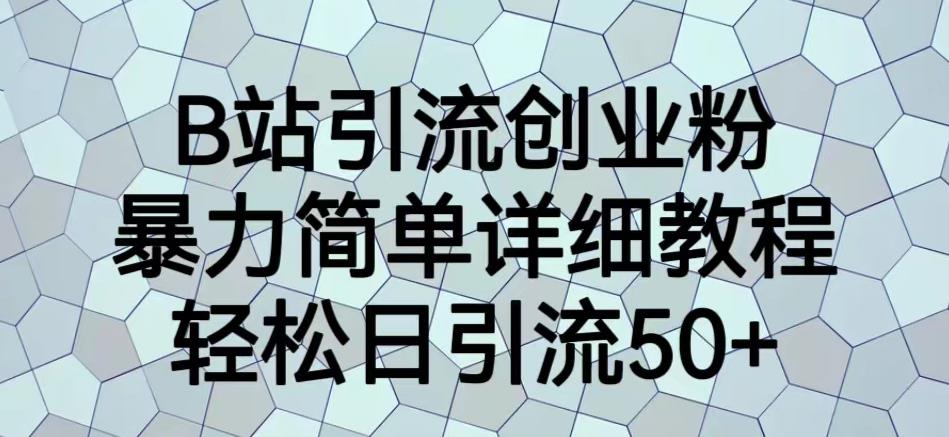 B站引流创业粉，暴力简单详细教程，轻松日引流50+【揭秘】-第一资源网