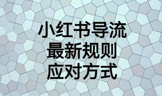 小红书导流最新规则应对方式【揭秘】-第一资源网