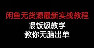 闲鱼无货源最新实战教程，喂饭级教学，教你无脑出单【揭秘】-第一资源网