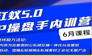 红蚁5.0IP操盘手内训营,IP操盘终极方法论-第一资源网