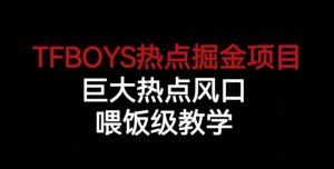 TFBOYS热点掘金项目,巨大热点风口,喂饭级教学-第一资源网