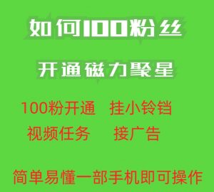 最新外面收费398的快手100粉开通磁力聚星方法操作简单秒开-第一资源网