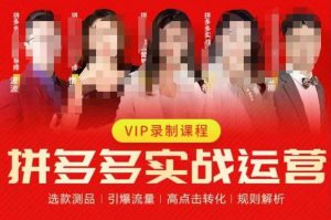 2023推易拼多多实战运营,选款测品、引爆流量、高点击转化、规则解析-第一资源网