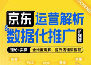 京东运营解析与数据化推广系列课，全维度讲解京东运营逻辑+数据化推广提升店铺销售额-第一资源网