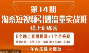 南掌柜·淘系短视频引爆流量实战班，​短视频是一个没有天花板的流量入口-第一资源网