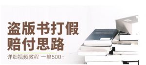 最新盗版书赔付打假项目，一单利润500+【详细玩法视频教程】【仅揭秘】-第一资源网