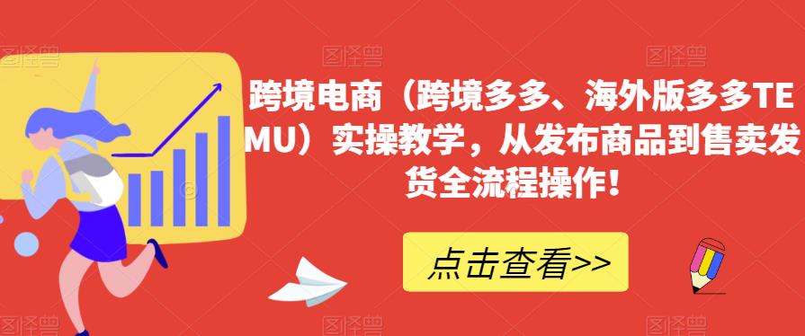 跨境电商（跨境多多、海外版多多TEMU）实操教学，从发布商品到售卖发货全流程操作！-第一资源网