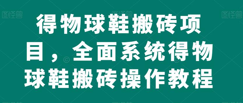 得物球鞋搬砖项目，全面系统得物球鞋搬砖操作教程【揭秘】-第一资源网