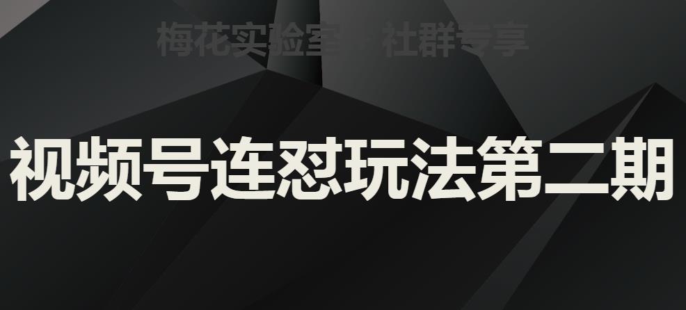 梅花实验室社群视频号连怼玩法第二期，实操讲解全部过程-第一资源网