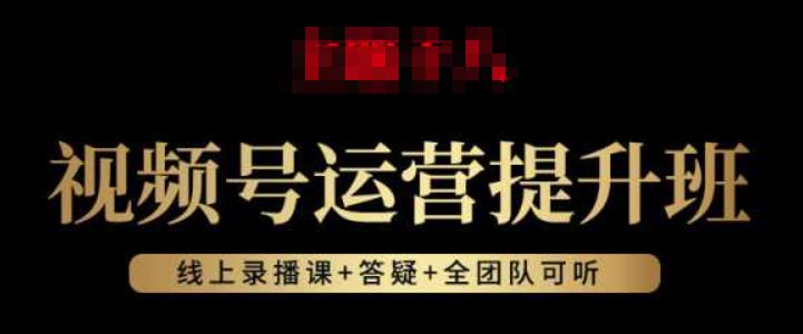 视频号运营提升班：视频号起号逻辑，视频号选品技巧及带货-第一资源网