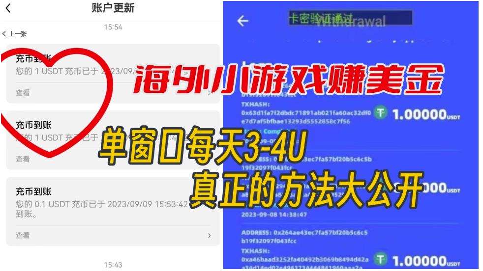 海外小游戏美金项目真正可以达到3-4U单窗口的方法，单台电脑收入300+【揭秘】-第一资源网