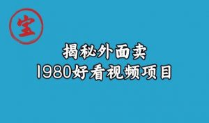 宝哥揭秘外面卖1980好看视频项目，投入时间少，操作难度低-第一资源网