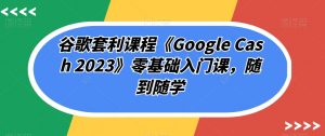 谷歌套利课程《Google Cash 2023》零基础入门课，随到随学-第一资源网