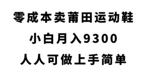 零成本卖莆田运动鞋，小白月入9300，人人可做上手简单【揭秘】-第一资源网