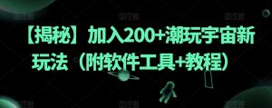 【揭秘】加入200+潮玩宇宙新玩法(附软件工具+教程)-第一资源网
